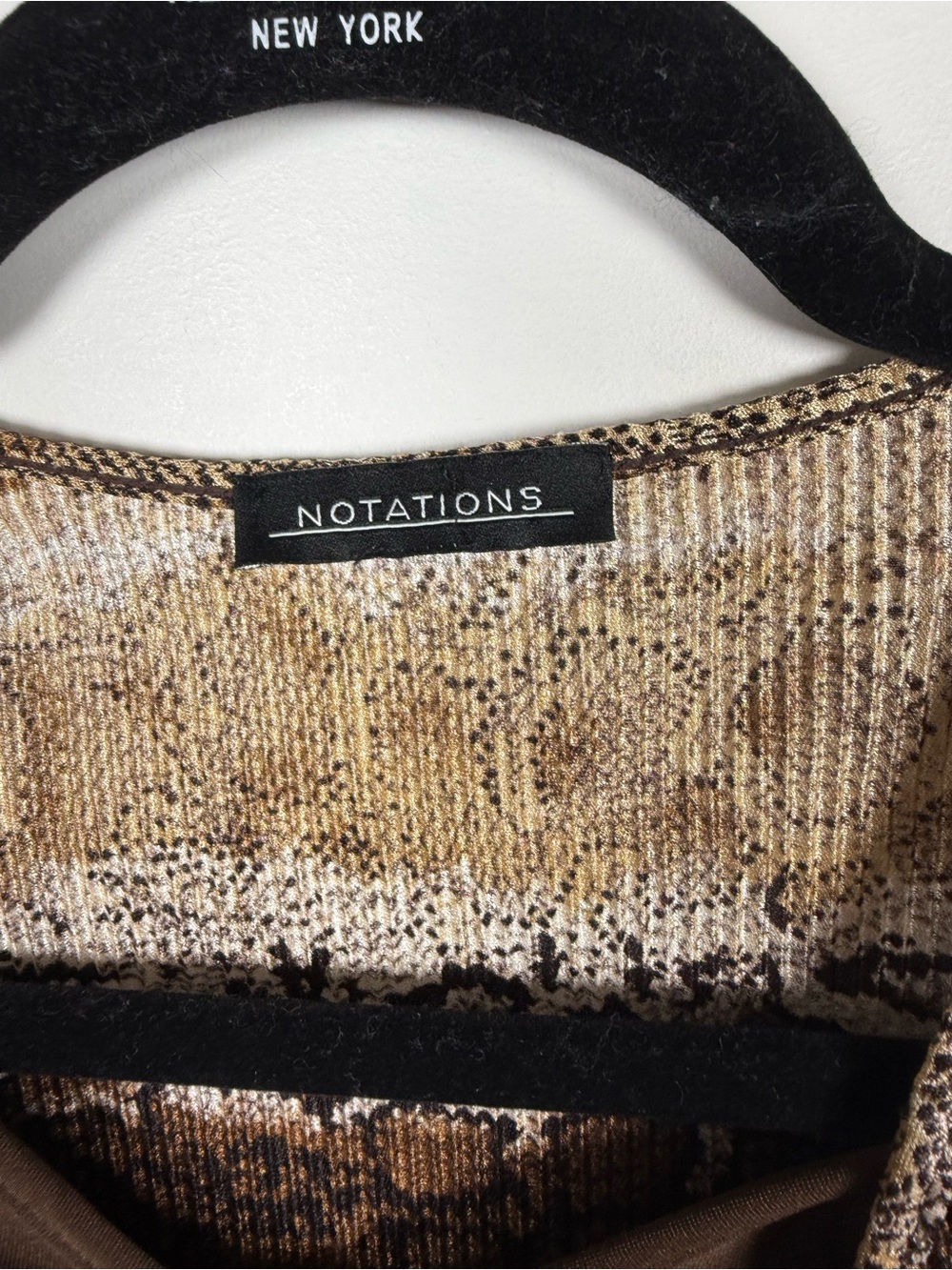 NOTATIONS | Y2K Faux Layered Snakeskin Top P2P 16” - Picture 3 of 5
